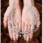Silberne Haarreifen mit Strass handgemacht für Damen für die Braut 