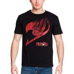 Schwarze Cotton Division Fairy Tail T-Shirts aus Baumwolle für Herren Größe M 