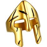 Nickelfreie Goldene Punk Edelstahlringe vergoldet aus Edelstahl Größe 72 zum Valentinstag 