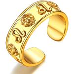 Sternzeichen-Ringe mit Löwen-Motiv poliert für Damen für Zeremonien 