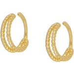 Nickelfreie Silberne Minimalistische Ear Cuffs & Ohrklemmen vergoldet 18 Karat handgemacht für Damen 