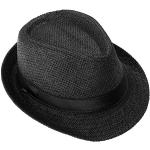 Schwarze Panamahüte mit Meer-Motiv aus Stroh 58 für Herren Größe XL für den für den Sommer 