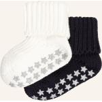 Weiße Sterne Falke Anti-Rutsch-Socken aus Baumwolle für Herren Größe XXL 2-teilig 