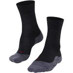 Reduzierte Graue Melierte Falke Thermo-Socken aus Wolle für Damen Größe 39 