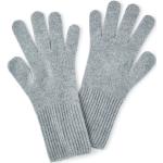 Hellgraue Falke Strick-Handschuhe aus Jersey für Damen Einheitsgröße 