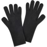Schwarze Falke Strick-Handschuhe aus Jersey für Damen Einheitsgröße 