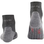 Reduzierte Graue Melierte Falke Thermo-Socken aus Wolle für Herren Größe 43 