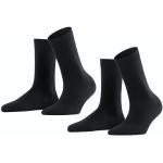 FALKE Socken, Softmerino, 2er-Pack, für Damen, schwarz, 41-42