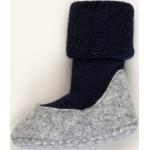 Marineblaue Falke Anti-Rutsch-Socken aus Wolle für Herren 