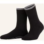 Schwarze Falke Anti-Rutsch-Socken aus Polyamid für Damen Größe 35 