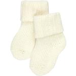 FALKE Unisex Baby Socken Flausch B SO Baumwolle einfarbig 1 Paar, Weiß (Off-White 2040), 74-80