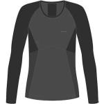 Schwarze Sportliche Langärmelige Basic-Shirts aus Polyamid für Damen Größe M 