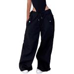 Khakifarbene Unifarbene Atmungsaktive Baggy-Pants & Baggy-Hosen aus Leinen für Damen für den für den Frühling 