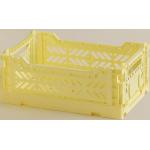 Gelbe Sklum Faltboxen 26 cm aus Kunststoff stapelbar 