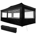 Schwarze tectake Wasserdichte Pavillons aus Polyester klappbar 3x6 