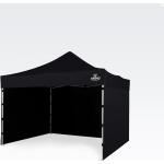 BRIMO Faltpavillon 3x3m - mit 3 Wänden - Schwarz - schwarz Polyester SH 3x3 Black