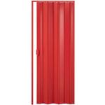 Rote Falttüren aus PVC 