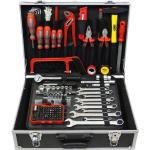 FAMEX Werkzeugkoffer »758-63 Werkzeugkoffer gefüllt mit Werkzeug« (Werkzeug-Set, 132 St), abschließbar