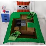 Grüne Motiv familando Minecraft Bio Motiv Bettwäsche mit Reißverschluss aus Renforcé maschinenwaschbar 135x200 