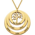Goldene Familienketten aus vergoldet personalisiert für Damen 