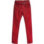 Reduzierte Rote 5-Pocket Jeans für Kinder mit Reißverschluss aus Denim für Mädchen Größe 158 