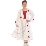 Weiße Bestickte Elegante Kinderfestkleider mit Reißverschluss aus Satin für Mädchen Größe 134 