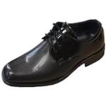 Schwarze Lack-Optik Business Derby Schuhe mit Schnürsenkel rutschfest Größe 40 