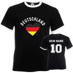 Schwarze Fruit of the Loom Deutschland Deutschland T-Shirts zum Valentinstag 