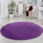 Reduzierte Violette Moderne Hanse Home Kurzflorteppiche aus Stoff 80x150 