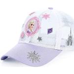 Weiße Bestickte Die Eiskönigin Elsa Snapback-Caps für Kinder mit Glitzer aus Mesh für Mädchen 