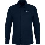Marineblaue Salewa Fanes Outdoor-Hemden mit Knopf für Herren Übergrößen 