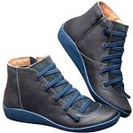 Hellblaue Elegante Low Sneaker mit Schnürsenkel aus Canvas rutschfest für Damen für den für den Sommer 