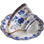 Reduzierte Blaue Vintage Teetassen Sets 200 ml aus Porzellan 