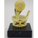 Fanshop Lünen Minigolf - Golf - Figur 10 cm - Pokal - Turnier - Kinder - Sporttrophäe - Trophäe - Geburtstag - goldfarbig -