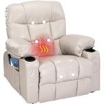 Beige Lounge Sessel mit Massagefunktion 