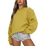 Safrangelbe Casual Langärmelige Damensweatshirts Handwäsche Größe XL für den für den Herbst 