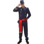 Blaue Buttinette Offizier-Kostüme aus Polyester für Herren Größe XL 