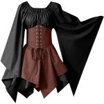 Schwarze Elegante Langärmelige Maxi Abendkleider rückenfrei aus Tüll für Damen für Festivals für den für den Sommer 