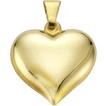 Goldene Motiv Kettenanhänger mit Herz-Motiv aus Gold 9 Karat für Damen 