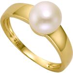Reduzierte Goldene Ellen K. Fascination by Ellen K Goldringe aus Gold 10 Karat mit Echte Perle für Damen 