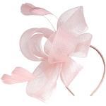 Pinke Blumenmuster Retro Damenfascinators aus Rosegold für Partys 