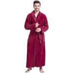 Rote Maxi Bademäntel lang aus Polyester für Herren Größe 5 XL Große Größen für den für den Winter 