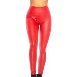 Reduzierte Rote Koucla Thermo-Leggings aus Leder für Damen Größe M für den für den Winter 