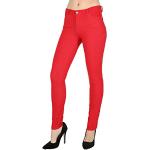 Rote Skinny Jeans aus Denim für Damen Größe S 