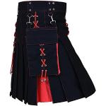 Rote Karo Trachtenröcke mit Berg-Motiv mit Reißverschluss für Damen Größe L für Partys 