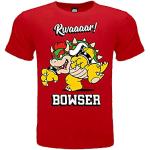 Rote Super Mario Bowser Kinder T-Shirts aus Baumwolle für Jungen 
