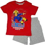 Rote Motiv Feuerwehrmann Sam Kurze Kinderschlafanzüge für Jungen Größe 110 