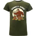 Dunkelgrüne Nintendo Donkey Kong T-Shirts für Herren Größe M 