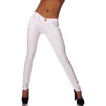 Fashion4Young 4343 Damen Röhrenjeans Jeans Hose Stretch-Denim Skinny Knackig Enge Röhre (S=36, Weiß)