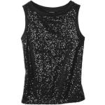 Schwarze Esmara T-Shirts mit Pailletten aus Polyester für Damen Größe M für den für den Sommer 